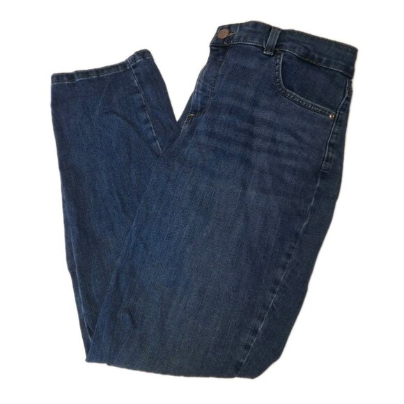 Lee Women's Size 12 Petite Blue Jeans 32x27 Instantly Slims - Picture 1 of 6